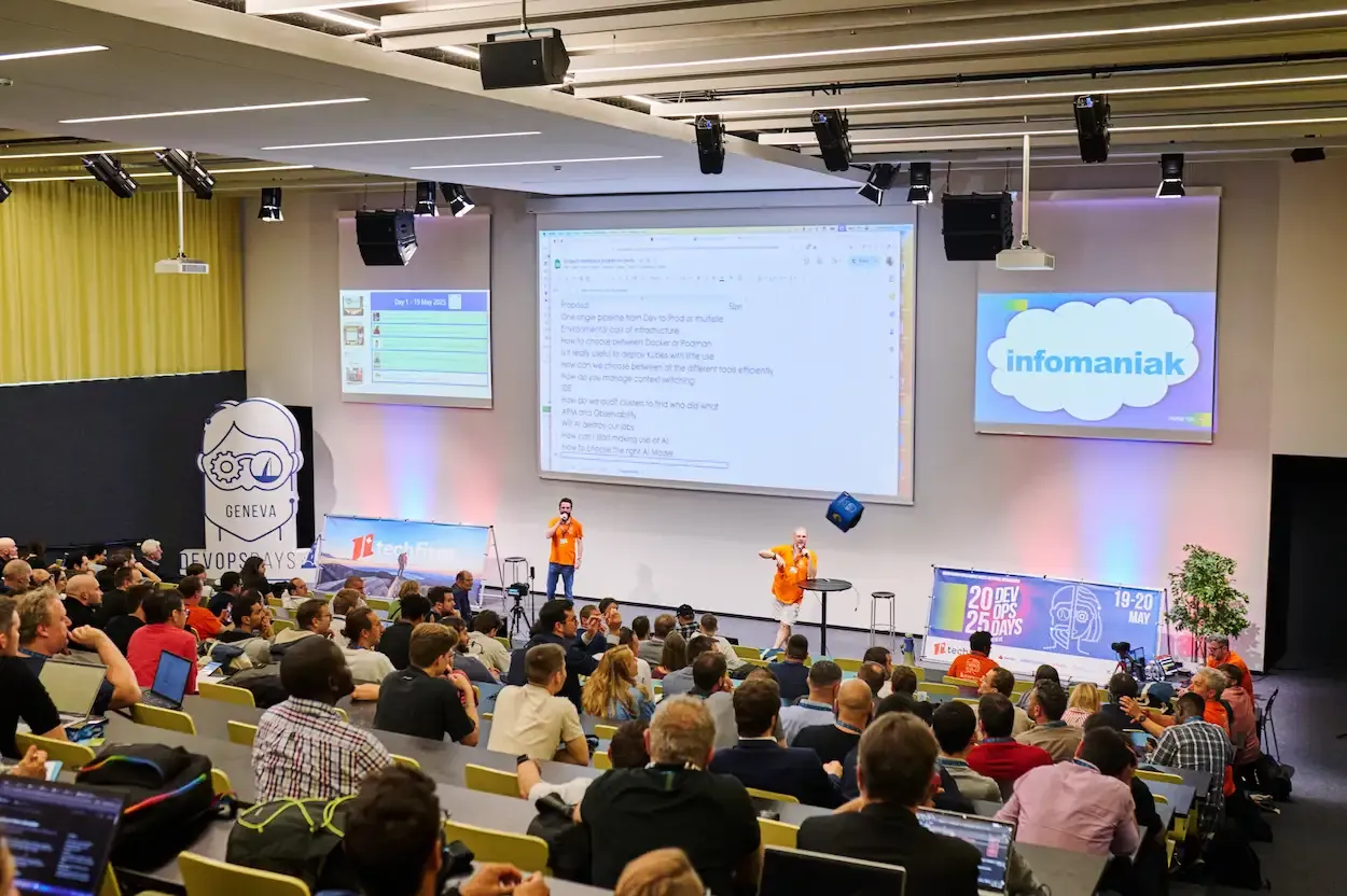 Foto einer von Infomaniak veranstalteten Konferenz in Genf